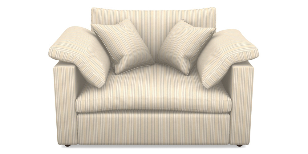 Product photograph of Big Softie Straight Arm Straight Arm Snuggler In Cloth 22 - Racing Stripes Ayr - Dove from Sofas and Stuff Limited