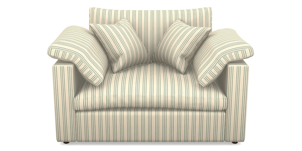 Product photograph of Big Softie Straight Arm Straight Arm Snuggler In Cloth 22 - Racing Stripes Ayr - Mint from Sofas and Stuff Limited