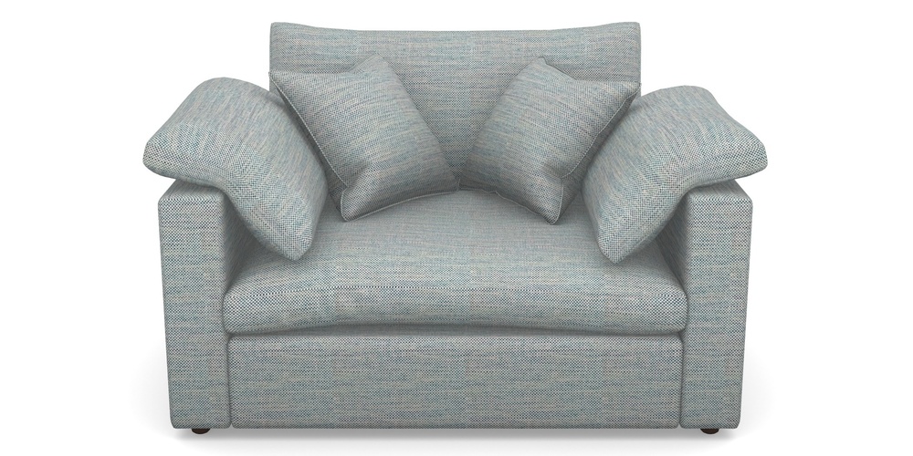 Product photograph of Big Softie Straight Arm Straight Arm Snuggler In Basket Weave - Blue from Sofas and Stuff Limited