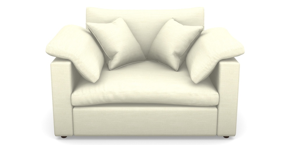 Product photograph of Big Softie Straight Arm Straight Arm Snuggler In Basket Weave - Cream from Sofas and Stuff Limited