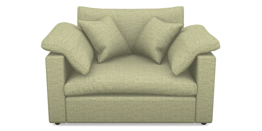 Product photograph of Big Softie Straight Arm Straight Arm Snuggler In Basket Weave - Sage from Sofas and Stuff Limited