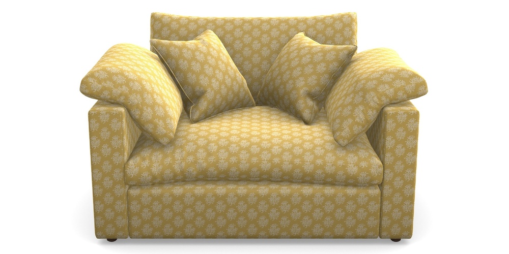 Product photograph of Big Softie Straight Arm Straight Arm Snuggler In Cloth 21 - Coral 1 - Canary from Sofas and Stuff Limited