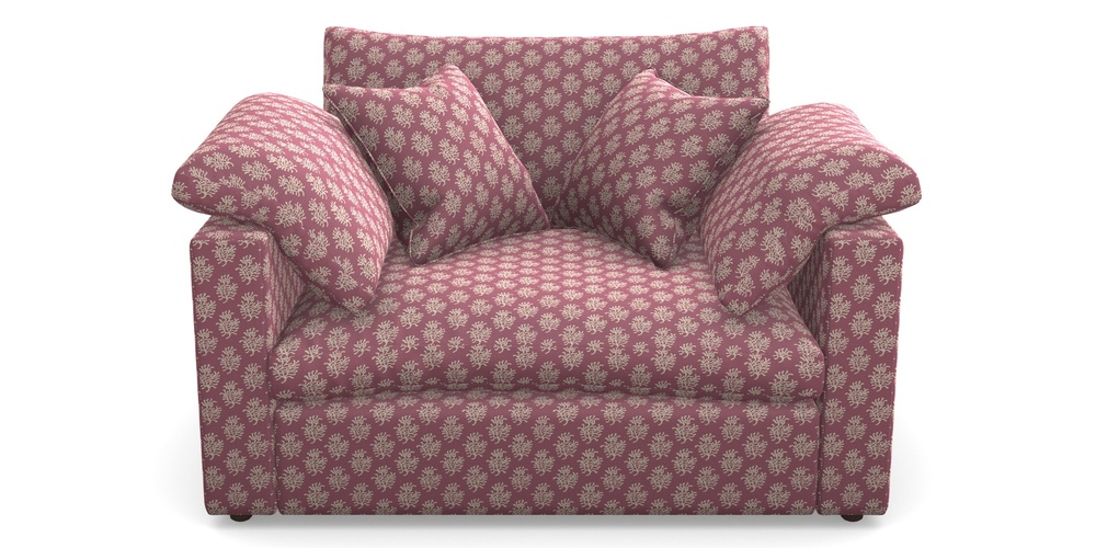 Product photograph of Big Softie Straight Arm Straight Arm Snuggler In Cloth 21 - Coral 1 - Cassis from Sofas and Stuff Limited