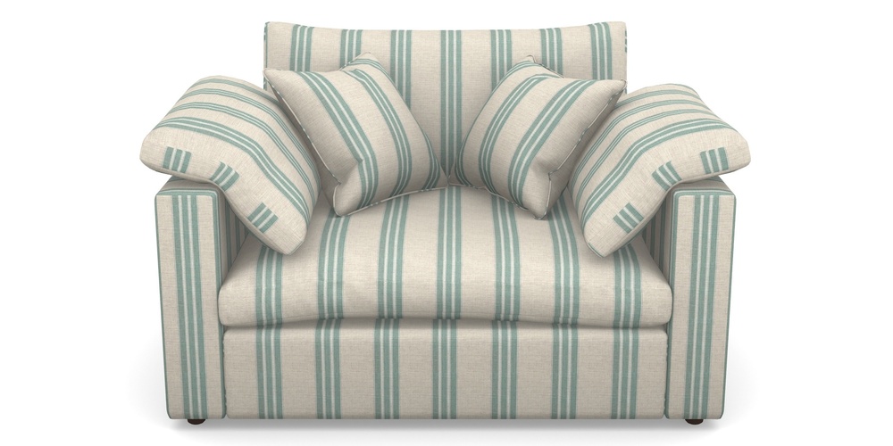 Product photograph of Big Softie Straight Arm Straight Arm Snuggler In Cloth 18 Stripes - Bengal - Basil from Sofas and Stuff Limited