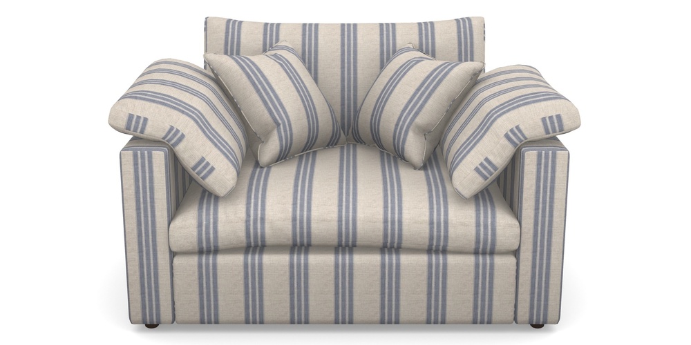 Product photograph of Big Softie Straight Arm Straight Arm Snuggler In Cloth 18 Stripes - Bengal - Indigo from Sofas and Stuff Limited