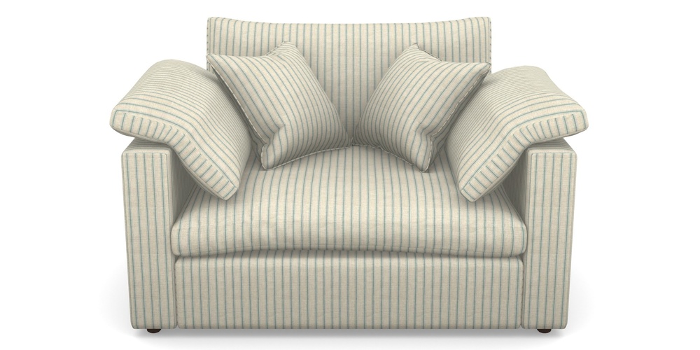 Product photograph of Big Softie Straight Arm Straight Arm Snuggler In Cloth 18 Stripes - Ticking - Basil from Sofas and Stuff Limited