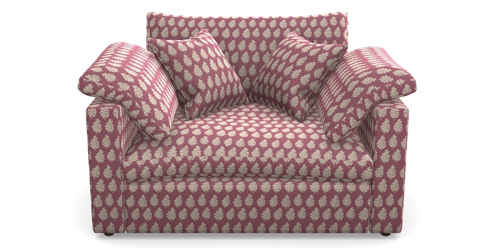 Product photograph of Big Softie Straight Arm Straight Arm Snuggler In Cloth 21 - Oak Leaf - Cassis from Sofas and Stuff Limited