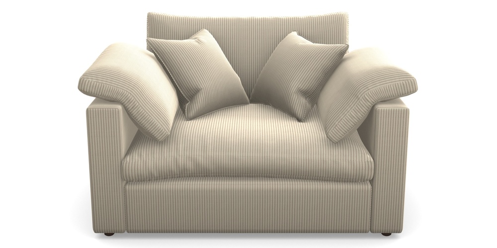 Product photograph of Big Softie Straight Arm Straight Arm Snuggler In Cloth 21 - Simple Stripe - Beech from Sofas and Stuff Limited