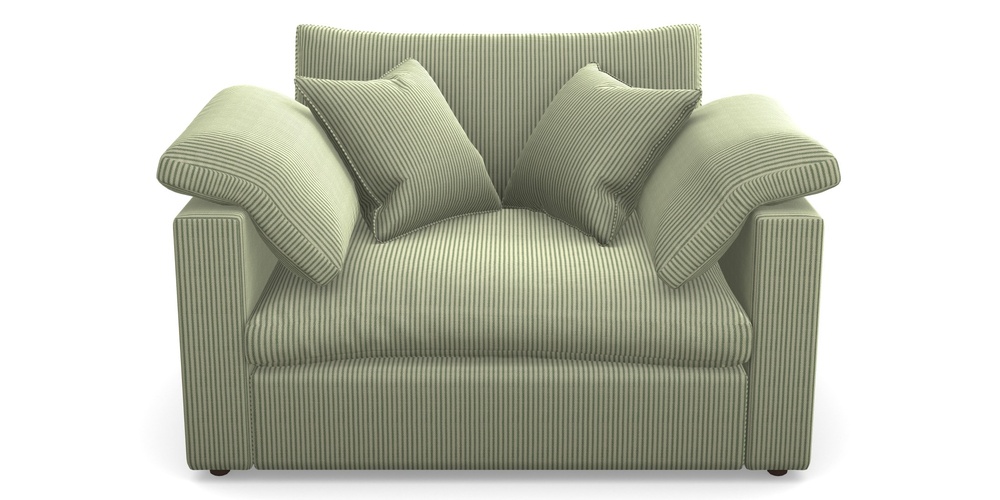 Product photograph of Big Softie Straight Arm Straight Arm Snuggler In Cloth 21 - Simple Stripe - Forest from Sofas and Stuff Limited