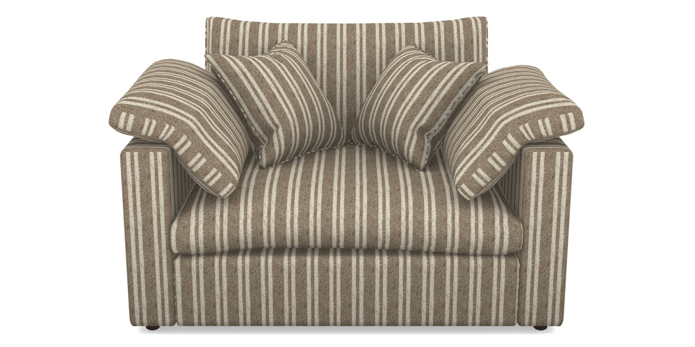 Product photograph of Big Softie Straight Arm Straight Arm Snuggler In Cloth 22 - Barcode - Peat from Sofas and Stuff Limited