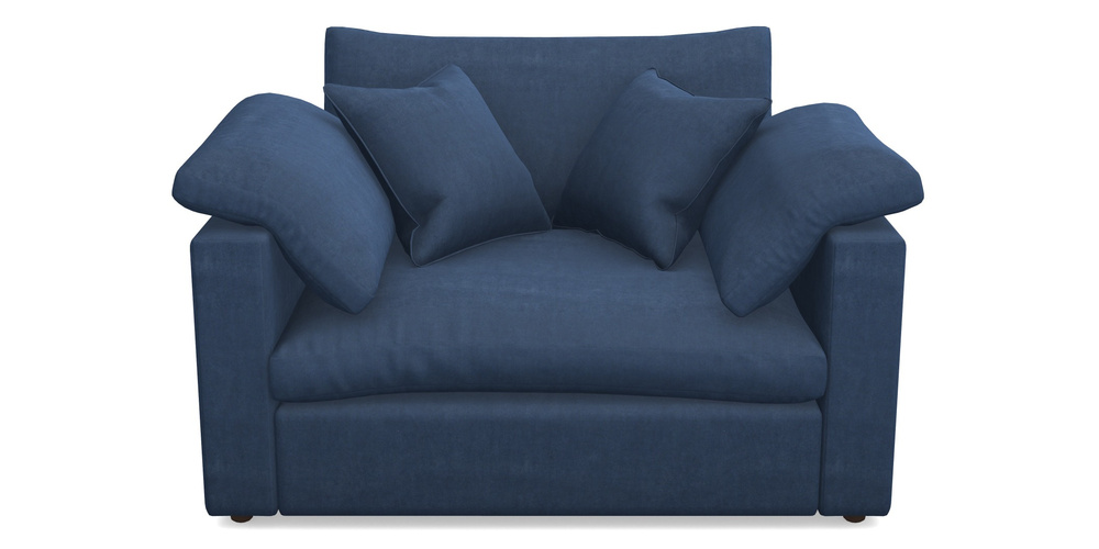 Product photograph of Big Softie Straight Arm Straight Arm Snuggler In Clever Tough And Eco Velvet - Agean from Sofas and Stuff Limited