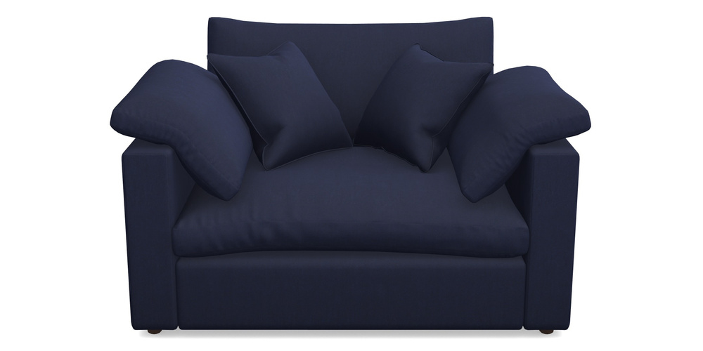 Product photograph of Big Softie Straight Arm Straight Arm Snuggler In Clever Tough And Eco Velvet - Indigo from Sofas and Stuff Limited