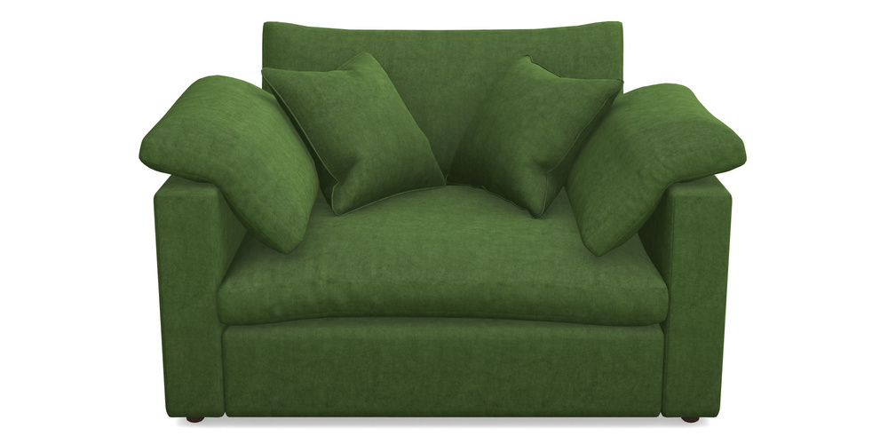 Product photograph of Big Softie Straight Arm Straight Arm Snuggler In Clever Tough And Eco Velvet - Shamrock from Sofas and Stuff Limited