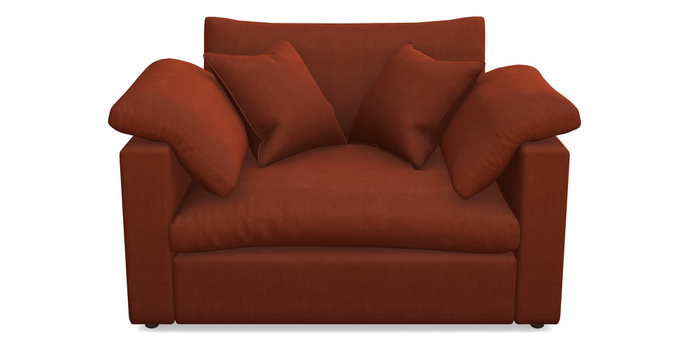 Product photograph of Big Softie Straight Arm Straight Arm Snuggler In Clever Tough And Eco Velvet - Tawny from Sofas and Stuff Limited