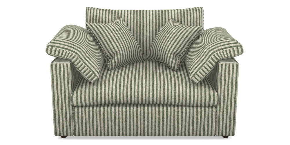 Product photograph of Big Softie Straight Arm Straight Arm Snuggler In Cloth 22 - Pinstripe - Courgette from Sofas and Stuff Limited