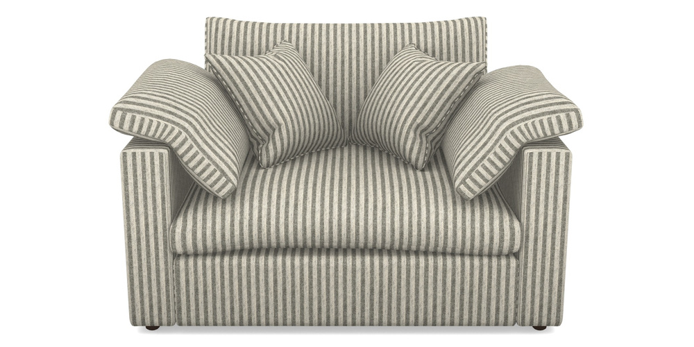 Product photograph of Big Softie Straight Arm Straight Arm Snuggler In Cloth 22 - Pinstripe - Seal from Sofas and Stuff Limited