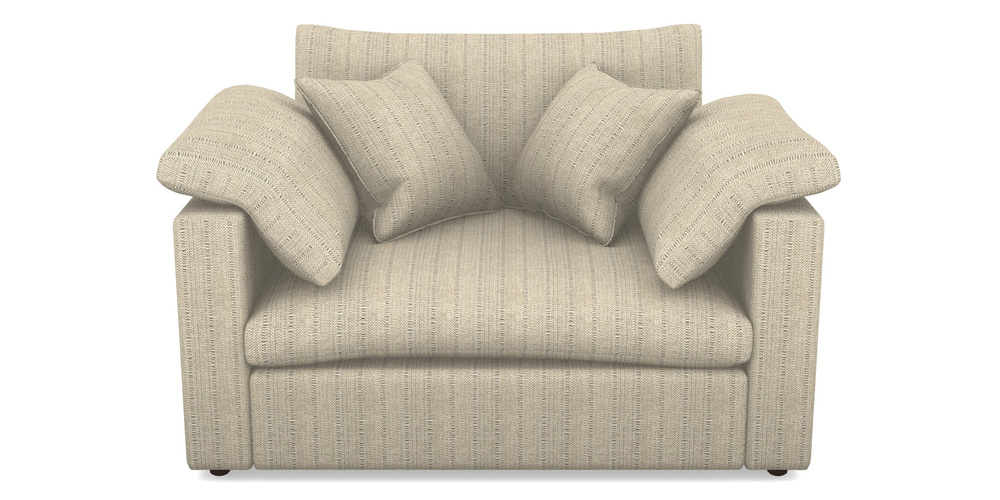 Product photograph of Big Softie Straight Arm Straight Arm Snuggler In Cloth 20 - Design 1 - Natural Herringbone from Sofas and Stuff Limited