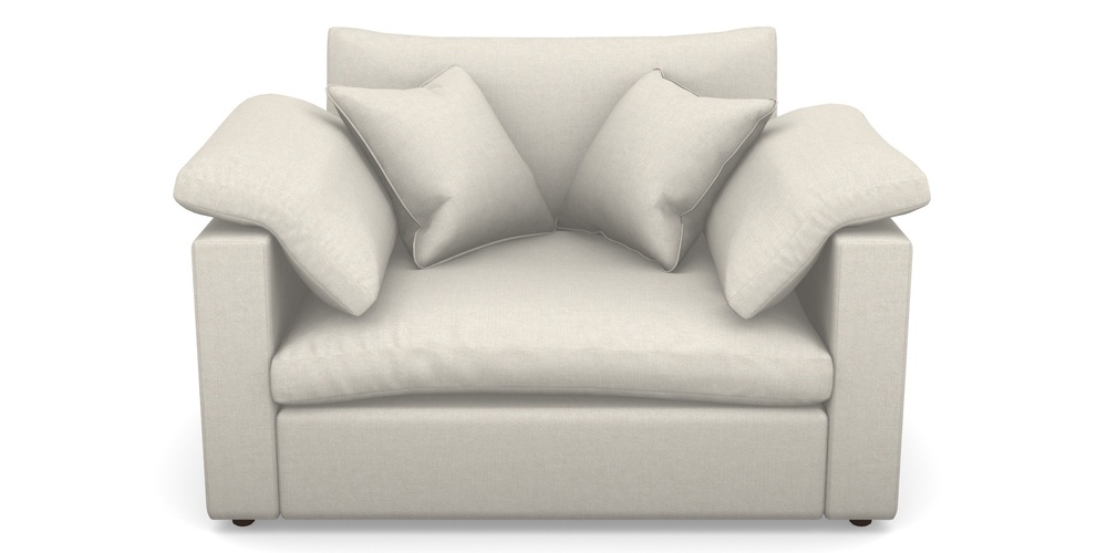 Product photograph of Big Softie Straight Arm Straight Arm Snuggler In Easy Clean Plain - Chalk from Sofas and Stuff Limited