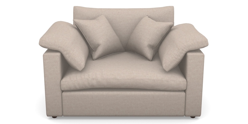 Product photograph of Big Softie Straight Arm Straight Arm Snuggler In Easy Clean Plain - Cream from Sofas and Stuff Limited