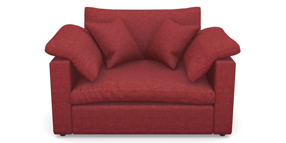 Product photograph of Big Softie Straight Arm Straight Arm Snuggler In Easy Clean Plain - Claret from Sofas and Stuff Limited