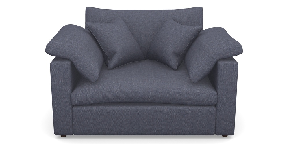 Product photograph of Big Softie Straight Arm Straight Arm Snuggler In Easy Clean Plain - Navy from Sofas and Stuff Limited