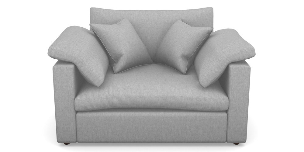 Product photograph of Big Softie Straight Arm Straight Arm Snuggler In Easy Clean Plain - Silver from Sofas and Stuff Limited