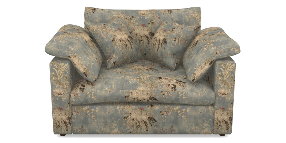 Product photograph of Big Softie Straight Arm Straight Arm Snuggler In Floral Linen - Zefferino Danish Girl from Sofas and Stuff Limited