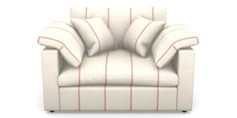 Product photograph of Big Softie Straight Arm Straight Arm Snuggler In Grain Sack Stripe - Red from Sofas and Stuff Limited