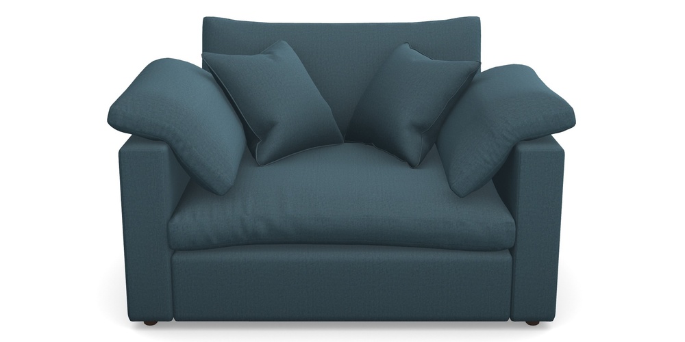 Product photograph of Big Softie Straight Arm Straight Arm Snuggler In House Velvet - Petrol from Sofas and Stuff Limited