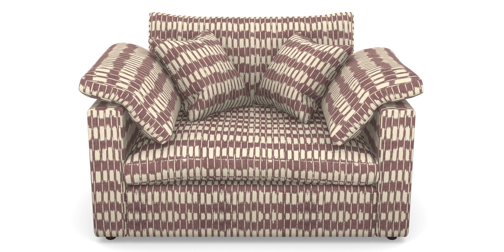 Product photograph of Big Softie Straight Arm Straight Arm Snuggler In V A Brompton Collection - Ikat - Cacao from Sofas and Stuff Limited