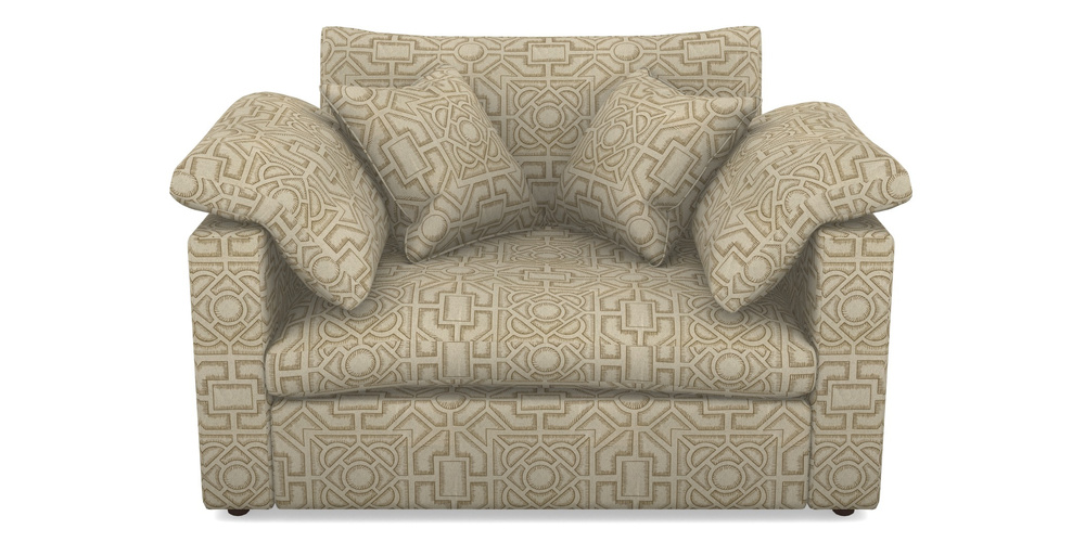 Product photograph of Big Softie Straight Arm Straight Arm Snuggler In Rhs Collection - Large Knot Garden Linen - Gold from Sofas and Stuff Limited