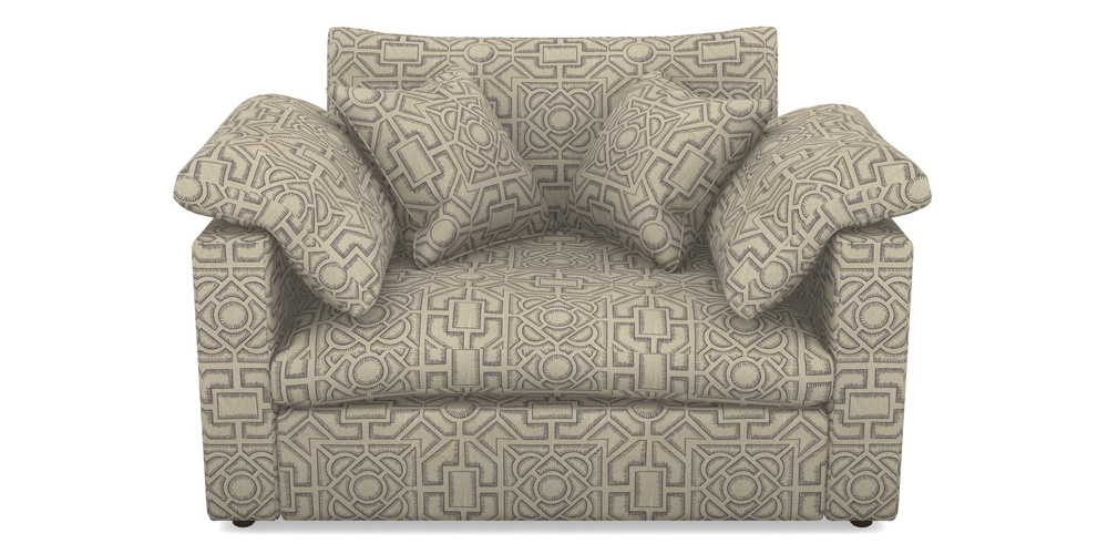 Product photograph of Big Softie Straight Arm Straight Arm Snuggler In Rhs Collection - Large Knot Garden Linen - Grey from Sofas and Stuff Limited