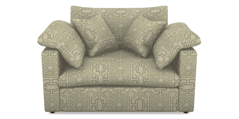 Product photograph of Big Softie Straight Arm Straight Arm Snuggler In Rhs Collection - Large Knot Garden Linen - Green from Sofas and Stuff Limited