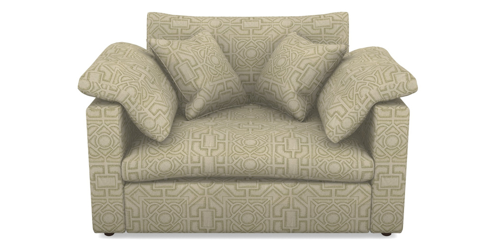 Product photograph of Big Softie Straight Arm Straight Arm Snuggler In Rhs Collection - Large Knot Garden Linen - Olive from Sofas and Stuff Limited