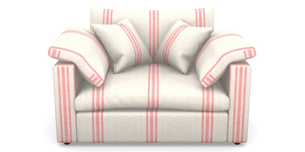 Product photograph of Big Softie Straight Arm Straight Arm Snuggler In Walloon Linen - Red from Sofas and Stuff Limited