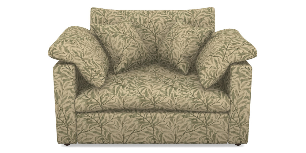 Product photograph of Big Softie Straight Arm Straight Arm Snuggler In V A Drawn From Nature - Willow Bough Large - Light Green from Sofas and Stuff Limited