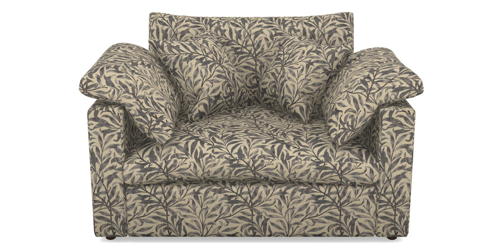 Product photograph of Big Softie Straight Arm Straight Arm Snuggler In V A Drawn From Nature - Willow Bough Large - Navy from Sofas and Stuff Limited