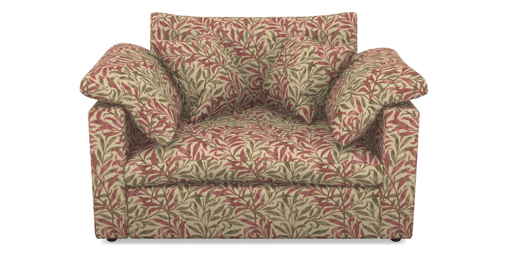 Product photograph of Big Softie Straight Arm Straight Arm Snuggler In V A Drawn From Nature - Willow Bough Large - Red from Sofas and Stuff Limited