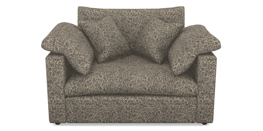 Product photograph of Big Softie Straight Arm Straight Arm Snuggler In V A Drawn From Nature Collection - Willow - Navy from Sofas and Stuff Limited