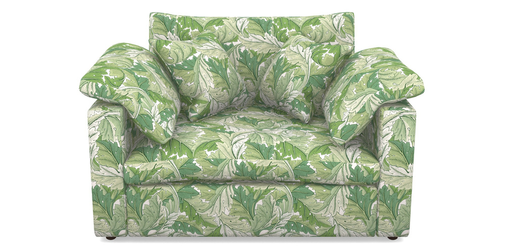 Product photograph of Big Softie Straight Arm Straight Arm Snuggler In William Morris Collection - Acanthus - Leaf Green from Sofas and Stuff Limited