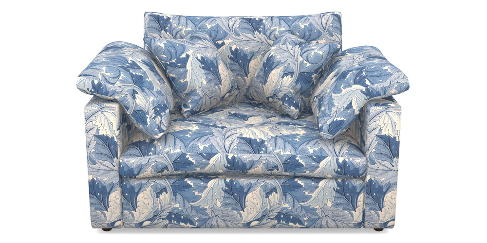 Product photograph of Big Softie Straight Arm Straight Arm Snuggler In William Morris Collection - Acanthus - Woad from Sofas and Stuff Limited