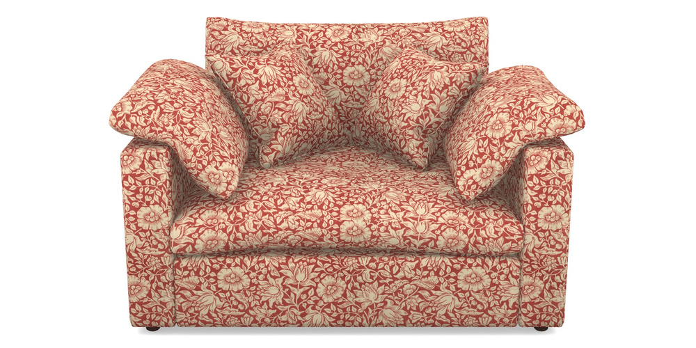 Product photograph of Big Softie Straight Arm Straight Arm Snuggler In William Morris Collection - Mallow - Madder from Sofas and Stuff Limited