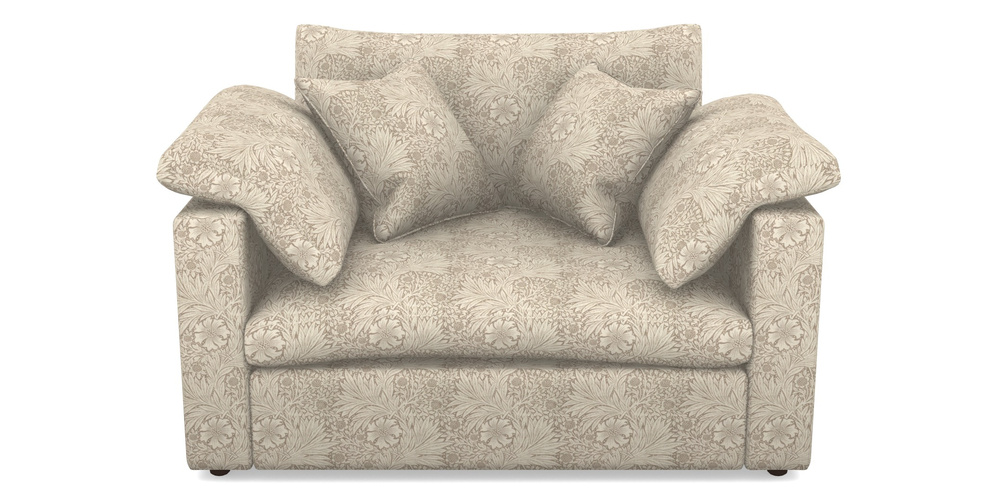 Product photograph of Big Softie Straight Arm Straight Arm Snuggler In William Morris Collection - Marigold - Linen Ivory from Sofas and Stuff Limited