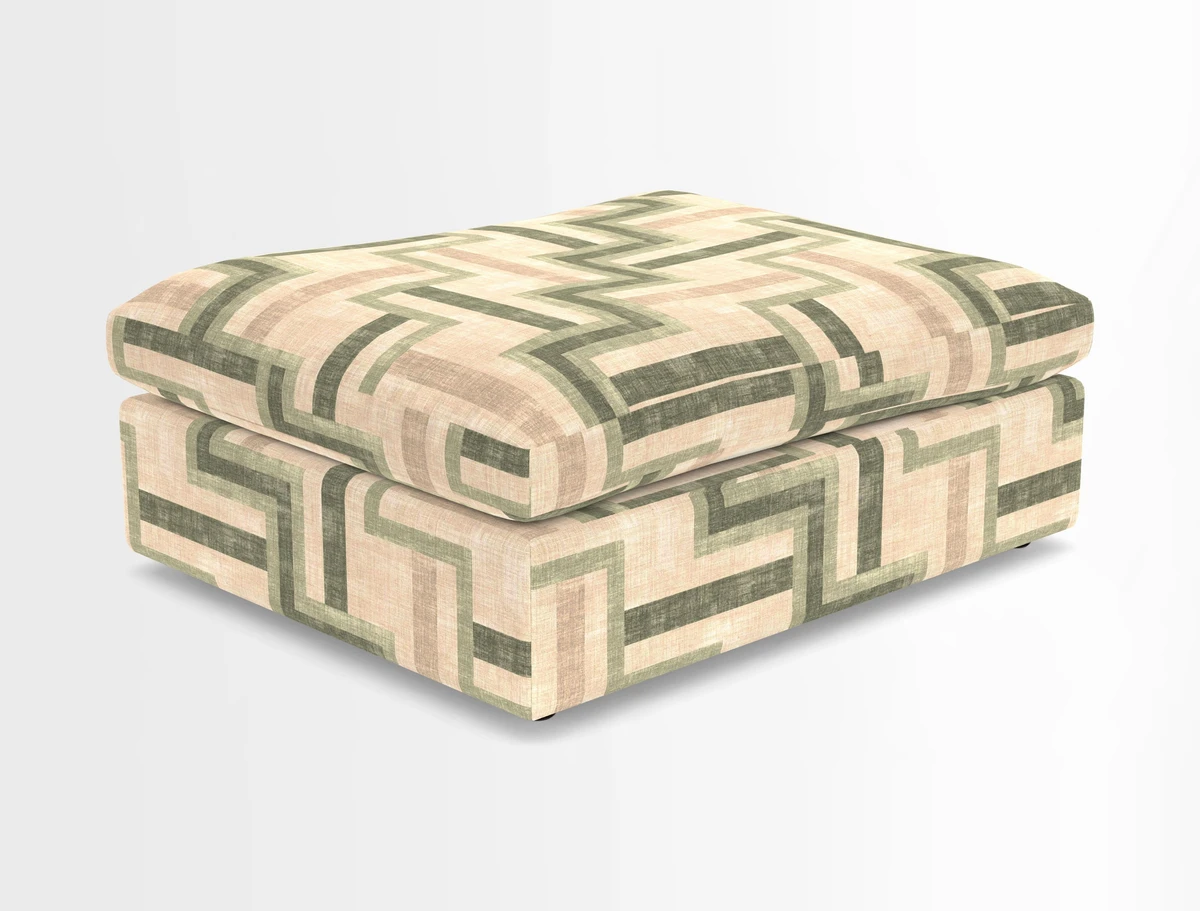 Big Softie Footstool in Two Tone Plain Biscuit