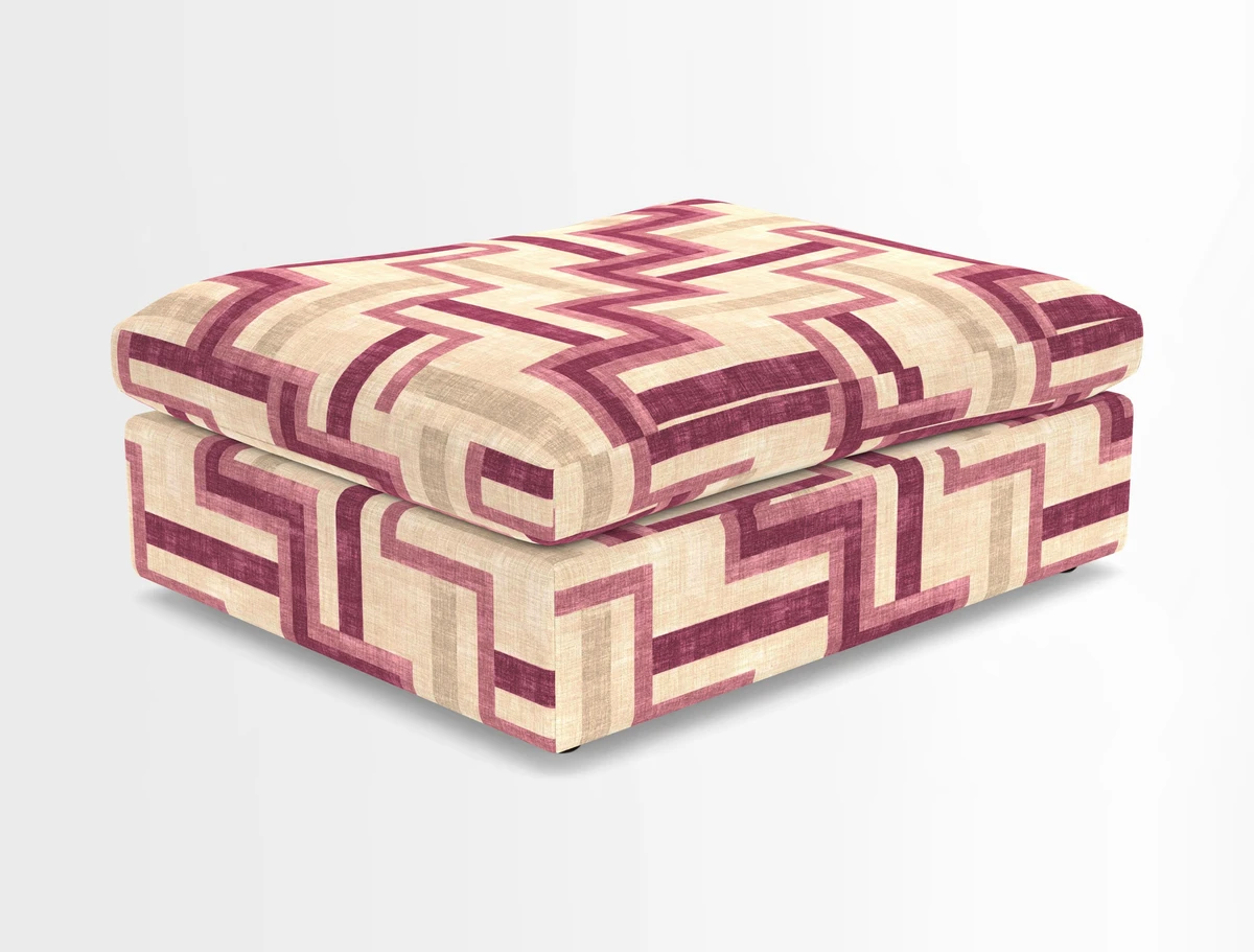 Big Softie Footstool in Two Tone Plain Biscuit
