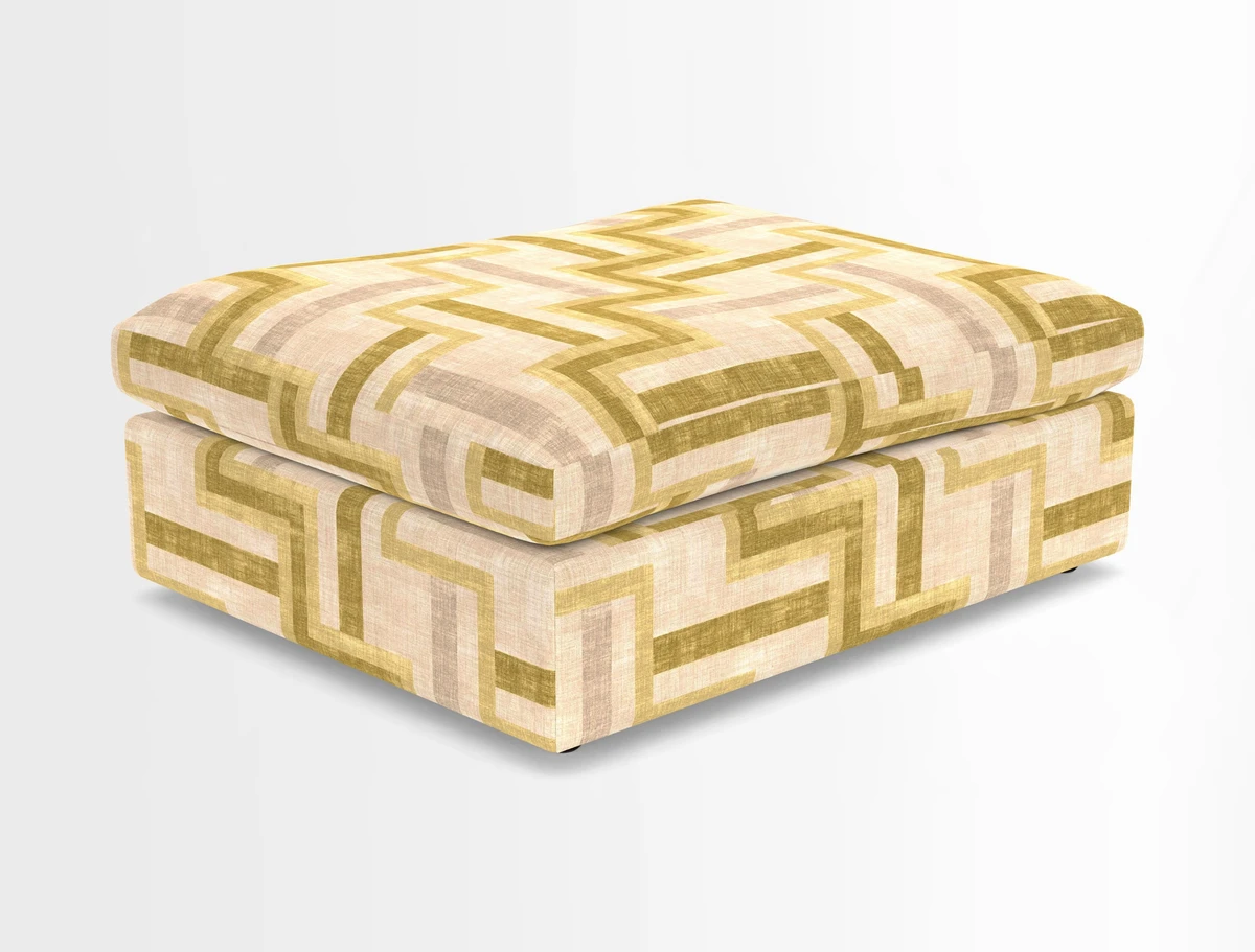 Big Softie Footstool in Two Tone Plain Biscuit