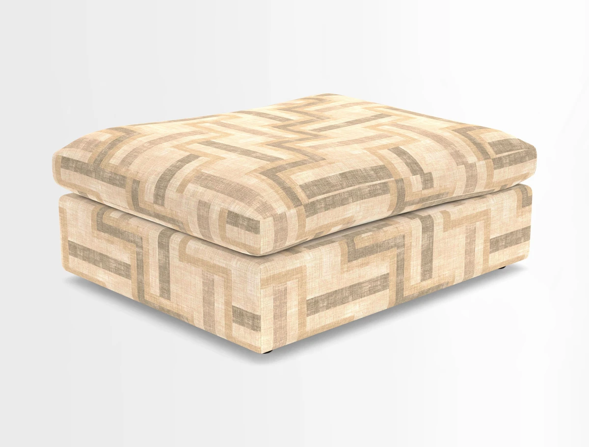 Big Softie Footstool in Two Tone Plain Biscuit