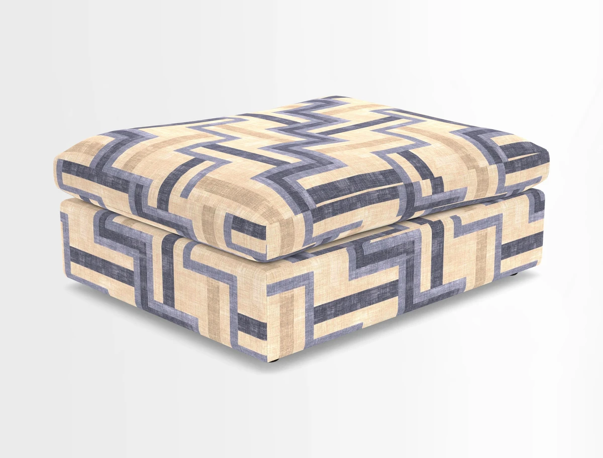 Big Softie Footstool in Two Tone Plain Biscuit