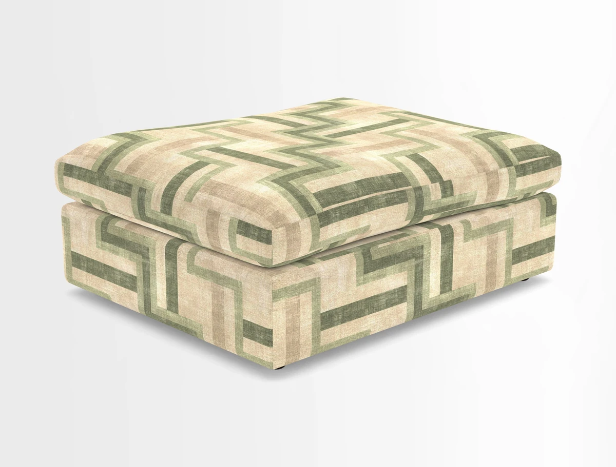 Big Softie Footstool in Two Tone Plain Biscuit