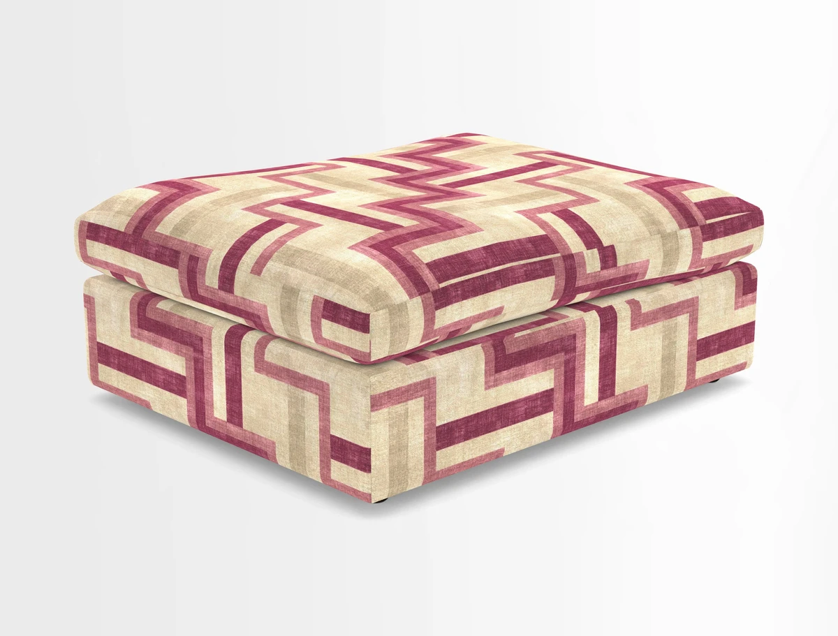 Big Softie Footstool in Two Tone Plain Biscuit